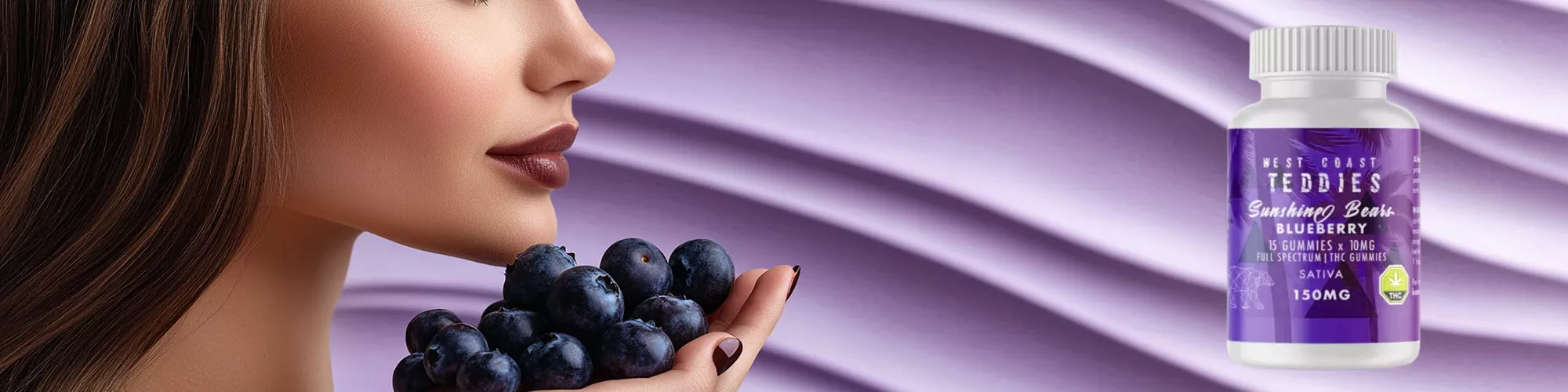 Blueberry THC and CBD gummies